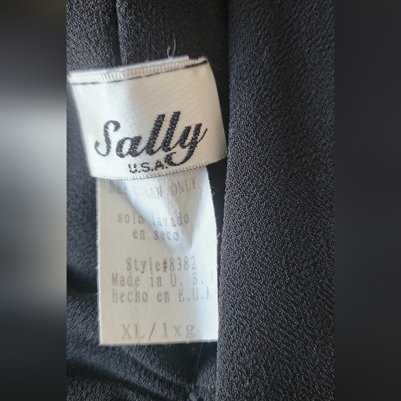 Sally USA Black Midi Cocktail Dress XL 1X - Picture 3 of 5